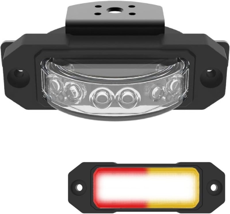 SpeedTech Lights STL ZX-180 TIR LED Surface Mount Under Mirror Warning Light – 6 LEDs, 18W Emergency Strobe Light for Tow, Fire, Police, EMS, Construction, and Utility Vehicles (Red/Amber) - Image 1